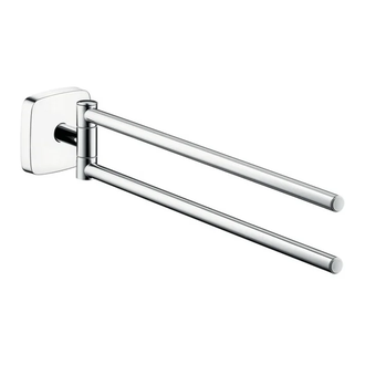 Полотенцедержатель двухрожковый, 445 мм Hansgrohe PuraVida (цвет - хром) (41512000) фото 1 Aquada.com.ua