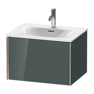 Тумба подвесная под раковину Duravit XViu 61 x 48 см, доломитово-серый глянцевый лак (XV40320B138) фото 1 Aquada.com.ua
