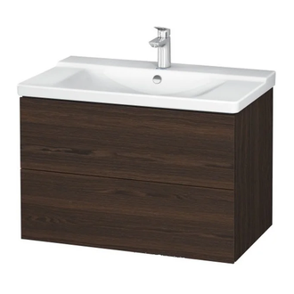 Тумба для раковины подвесная 820х481 мм Duravit L-cube орех брашированный (LC6247/69) фото 1 Aquada.com.ua